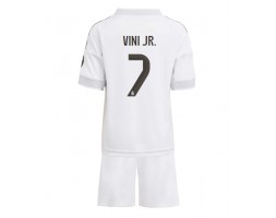 Real Madrid Vinicius Junior #7 Hemmaställ Barn 2025-26 Kortärmad (+ Korta byxor)